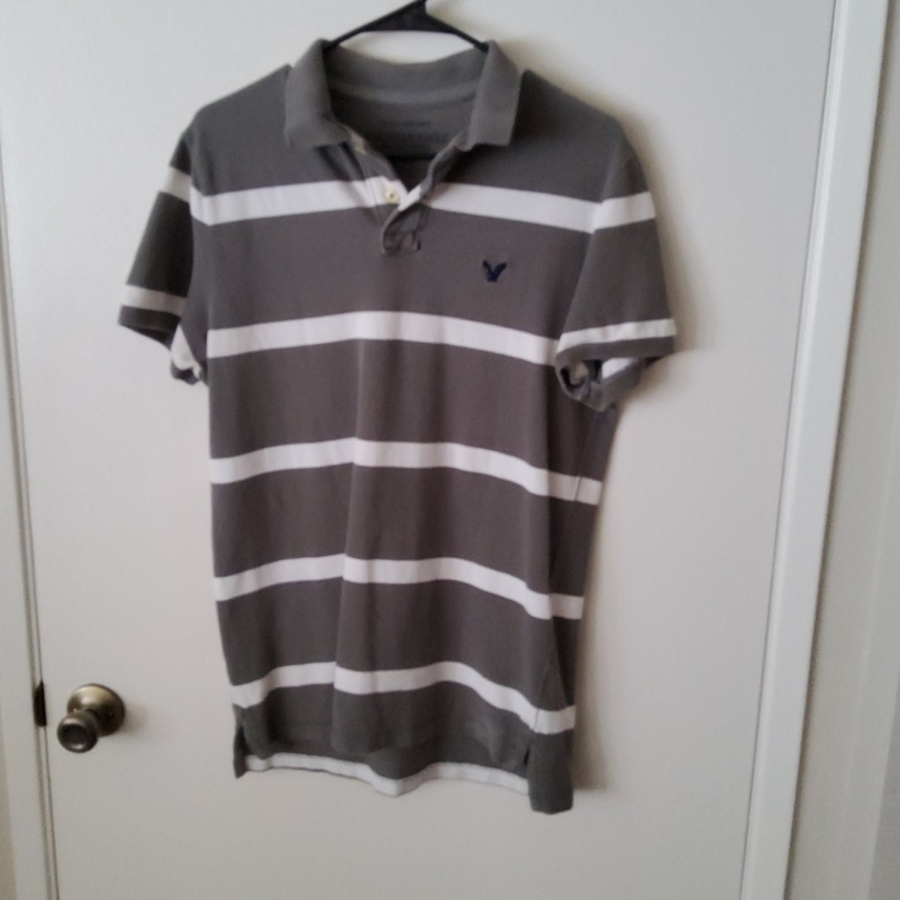 Gray polo shirt